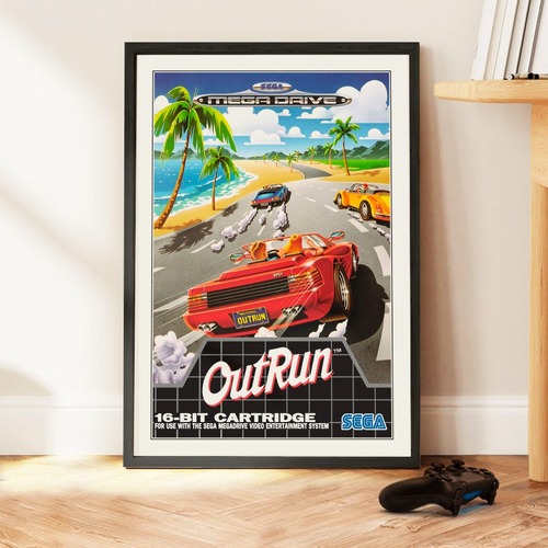 Cuadro 60x40 Gamer - Outrun - Poster Original Vintage