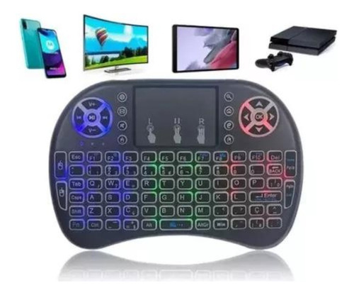 Mini Teclado Controle Sem Fio P/ Tv Smart Tv Box Pc Exbom