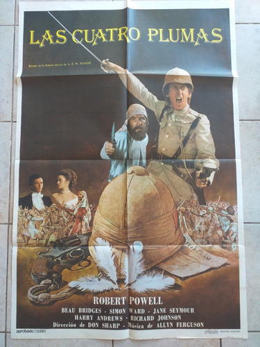 Antiguo Afiche Cine - Las 4 Plumas - R. Powell *