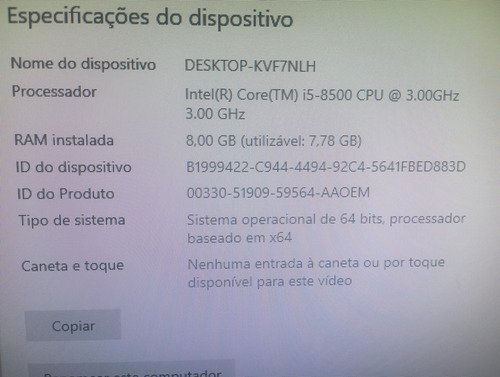 Lote 3 Computador Prodesk I5-8500 3.7 Ghz,8gb Ddr4 Sem Hd (Usado)