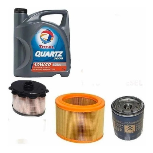 Kit De Filtros Y Aceite Total 7000 Peugeot Partner 1.9 Dw8