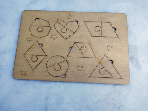Imagen 5 de 5 de Juego De Figuras Geometricas Madera Juego Didactico Niños B