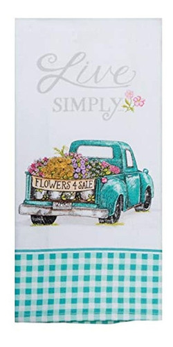 Kay Dee Designs Live Simply Truck - Toalla De Plato De Doble