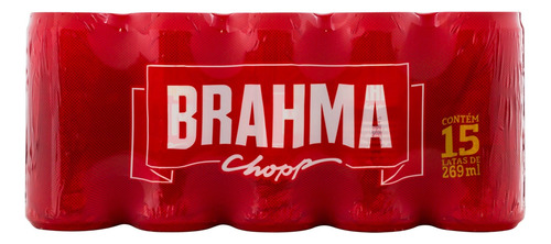 Cerveja Brahma Chopp Lager lata 269ml 15 u