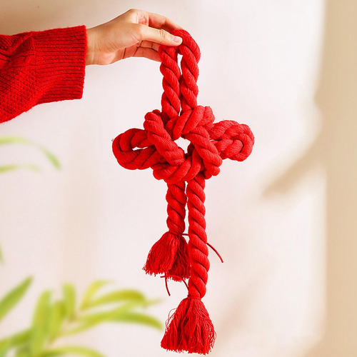 Adorno Colgante Con Nudo Chino, De La, 50cm, Decorativo