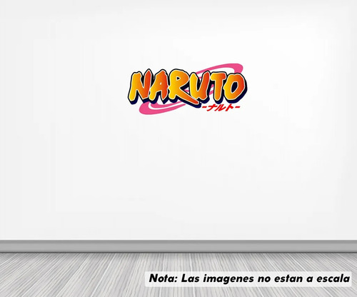 Vinil Sticker Pared 120cm Naruto Logo Nombre Letras 22a