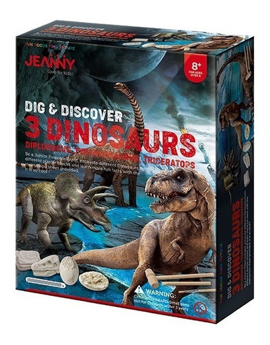 Kit De Excavación De 3 Dinosaurios