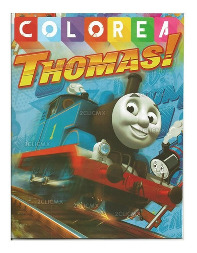 Libro Colorear Thomas #1 16 Pg Recuerdos Fiesta Infantil