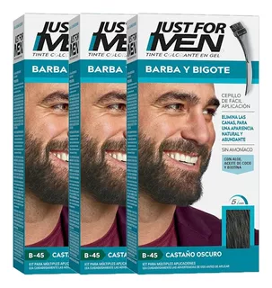 Pack X3 Jfm Barba Y Bigote Castaño Oscuro 40 Gr