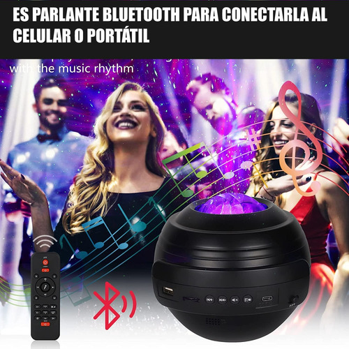 Lampara Proyector Galaxia Y Auroras Con Altavoz Y Bluetooth