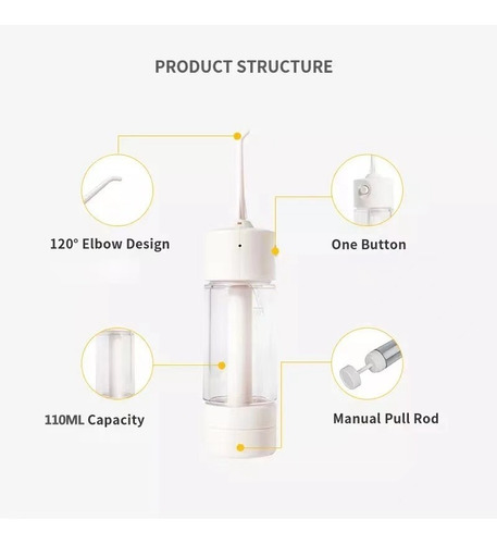 Imagen 4 de 10 de Irrigador Dental Water Bucal Dientes Blanqueamiento