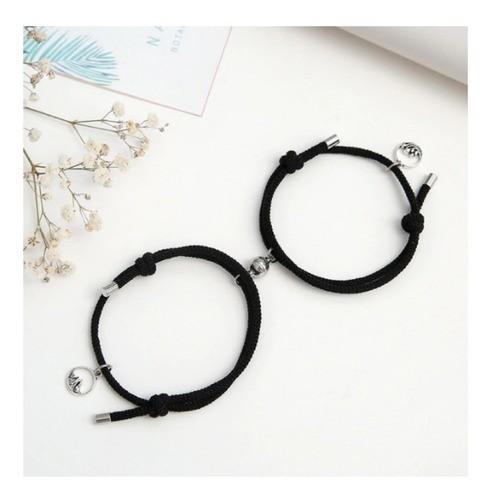 Imagem 2 de 4 de 2 Pulseiras Magnéticas Casal E Amizade Presente Imã Par