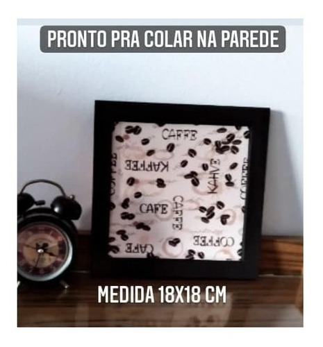 Imagem 2 de 2 de Quadro Com Moldura - Grãos Café