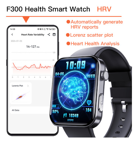 Relógio Inteligente F300 Outdoor Bluetooth Call Sports Fitne