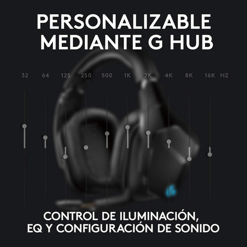 Imagen 4 de 10 de Diadema Gamer Inalámbrica 7.1 Logitech G935 / Rgb Lightsync