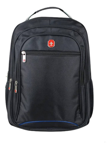 Mochila Unissex Para Notebook Reforçada Acolchoada Cor Azul Desenho Do Tecido Executiva