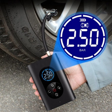 Compressor De Ar Com Lanterna Pneu Car Moto Bike A