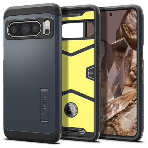 Funda Para Google Pixel 8 Pro Spigen Tough Armor Metal Slate