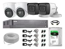 Comprar Cámaras De Seguridad Kit 4 Hikvision 5mp | 02 Camaras Audio