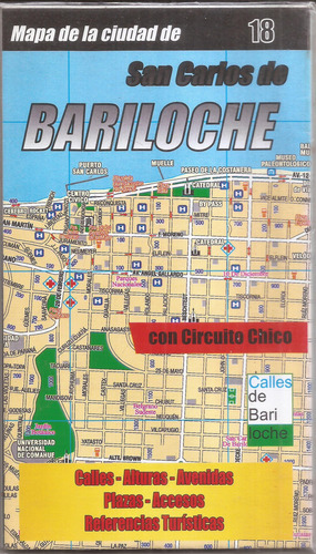 Mapa De La Ciudad De San Carlos De Bariloche 81 Por 57 Cm
