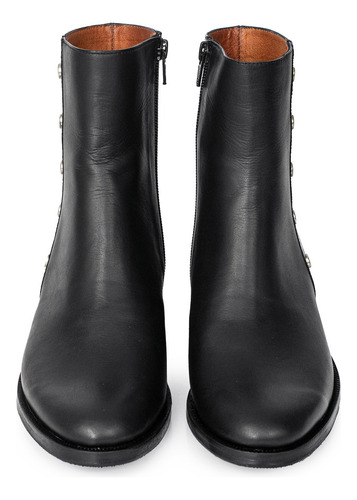 Bota Cuero Mujer Zapato Botineta Vestir Refinada Briganti