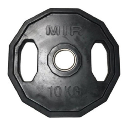 Disco Olimpico Con Manijas 10kg Goma Mir Fitness