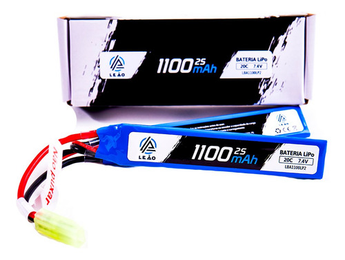 Kit Airsoft Carregador Balanceador L3 + Bateria Lipo 7,4v 2s 1100mah 20c Aeg M4 Rifle Leão Mini Tamiya Arma Elétrico