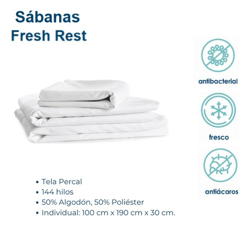 Colchón Matrimonial Zen Restonic +2 Almohadas + Sabanas