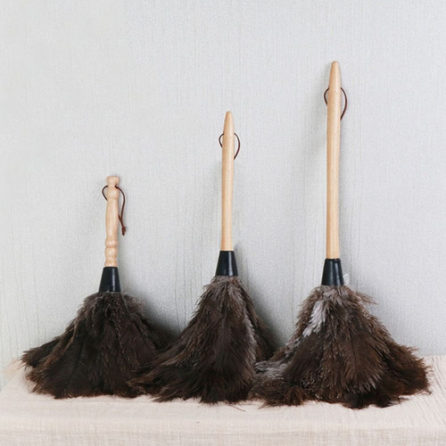 Plumero De Plumas, Plumas De Avestruz, Mango De Madera