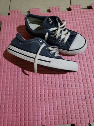 Zapatillas Topper Profesional Niño Lona Azul