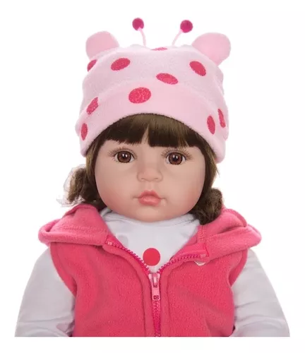 FJScomércio Bebê boneca reborn realista 48cm