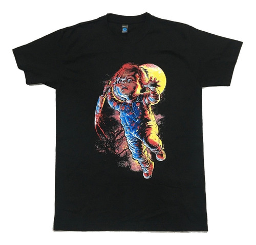 Playera Muñeco Chucky Cuchillo Película Negro Epic