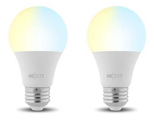 Pack X2 Lampáras Led Smart Nexxt Wi-fi Cálida/fría - Cover Color De La Luz Blanco