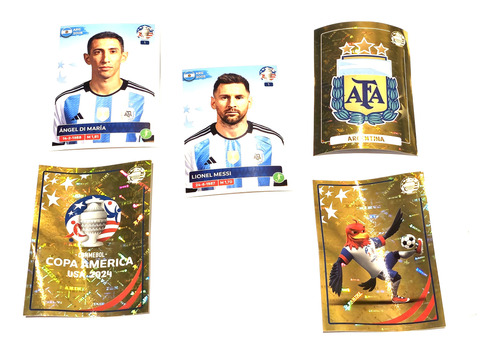 Láminas Estrellas Copa América 2024 Messi Panini 6 Unidades