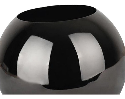 Jarrón Small Bud, Florero Redondo Decorativo, Negro