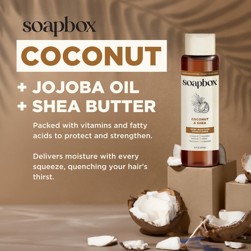 Conjunto De Shampoo E Condicionador Soapbox Com Óleo De Coco