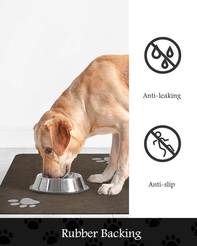 Tapete Absorbente P/alimento De Mascota 43cmx71cm Marron