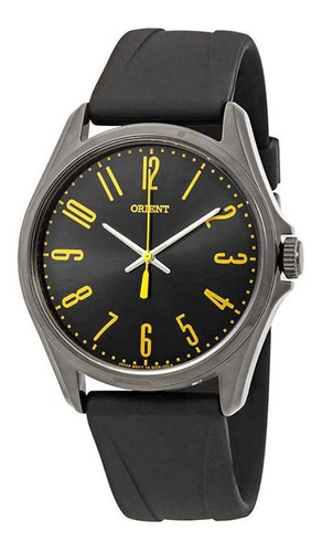 Reloj Orient Fondo Negro Con Numeros Amarillos Fqc0s009b0