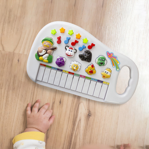 Mini Teclado Infantil Com Som De Animais Criança Dutetoys