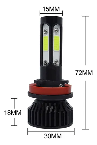Led 9005 H11 Kit De Focos Led Luz Alta Y Baja 16000 Lm Para