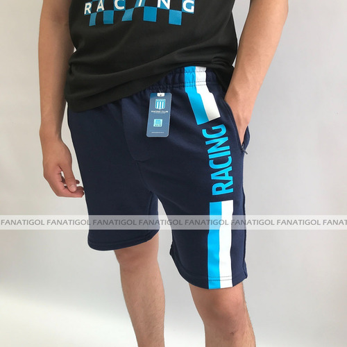 Imagen 6 de 10 de Bermuda Rustica De Algodón Racing Club Oficial