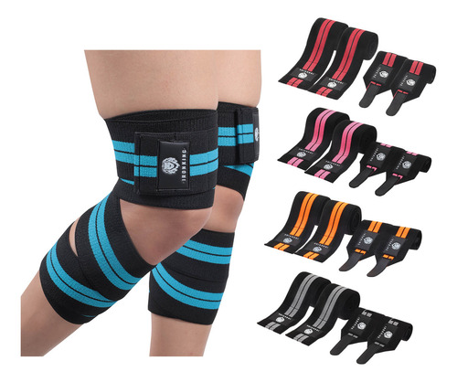 Rodilleras + Muñequeras Kit Entrenamiento Gym Y Deportes Color Rosa