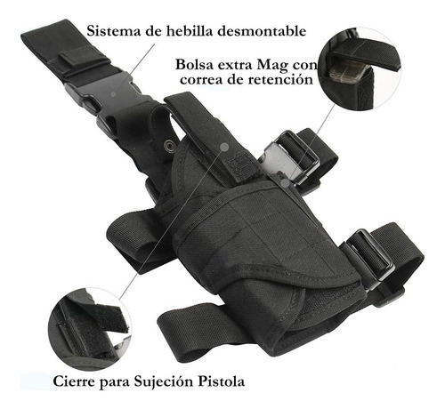 Funda Universal Para Pistola De Muslo Ajustable