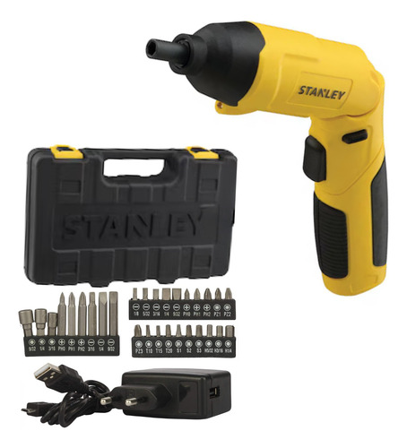 Atornillador Inalámbrico 4v +30 Accesorios, Scs4k-b2 Stanley