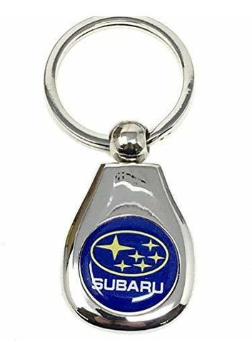 Llavero De Automoción, Subaru Logo Silver Keytag Llavero Lla