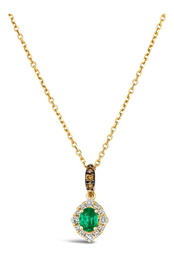 Colar Com Pingente De Halo Oval Oval Le Vian De Diamante De