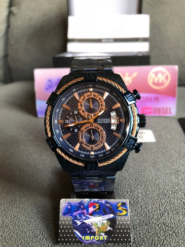 Relogio Guess W0522g3 Azul 100% Original Completo Com Caixa