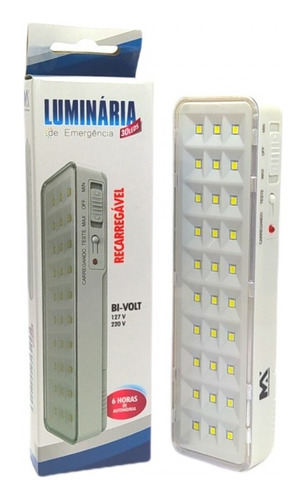 Kit 2 Luminária Emergência Lampada Recarregavel Max-8831b