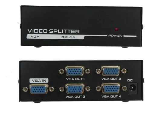 Splitter Multiplicador Vga De 4 Salidas Resolución 1920x1440