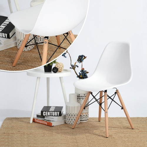 4 Sillas Tipo Eames De Madera Comedor Colores